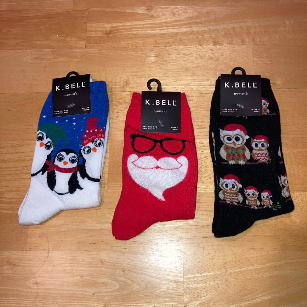 NWT Xmas theme socks 3 pairs